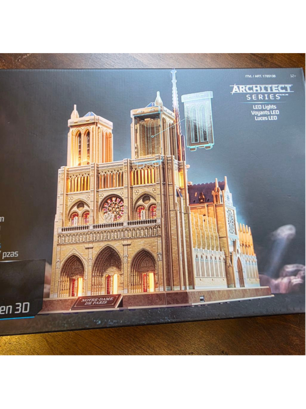 4D Build Notre-Dame 3D Puzzle Model Kit One Size Brown Gold NIB Sealed